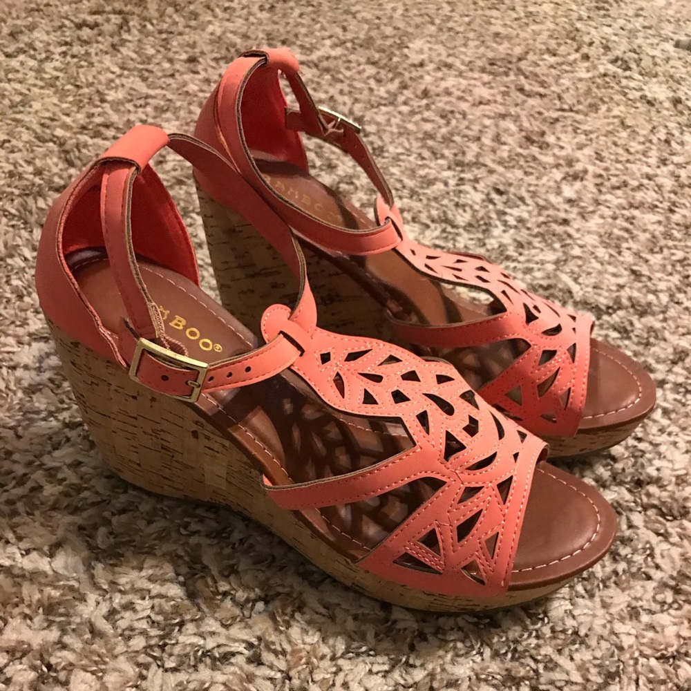 Coral Wedge Sandal